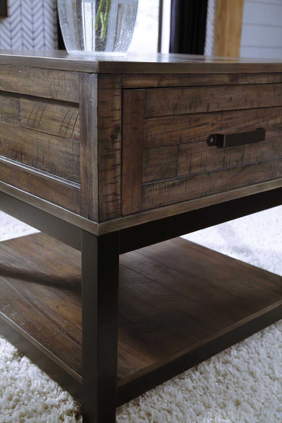 Johurst Lift-top Coffee Table and 2 End Tables - Grayish Brown  (T444-SI) - Image 8