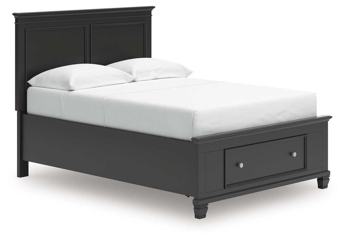 Lanolee Panel Storage Bed (Youth) - Black  (B687-SI)