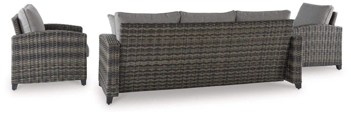 Oasis Court Outdoor Sofa/Chairs/Table Set (Set of 4) (P335-SI) - Image 3