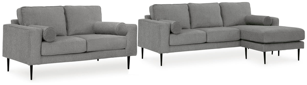 Hazela Sofa Chaise and Loveseat (41102-SI)
