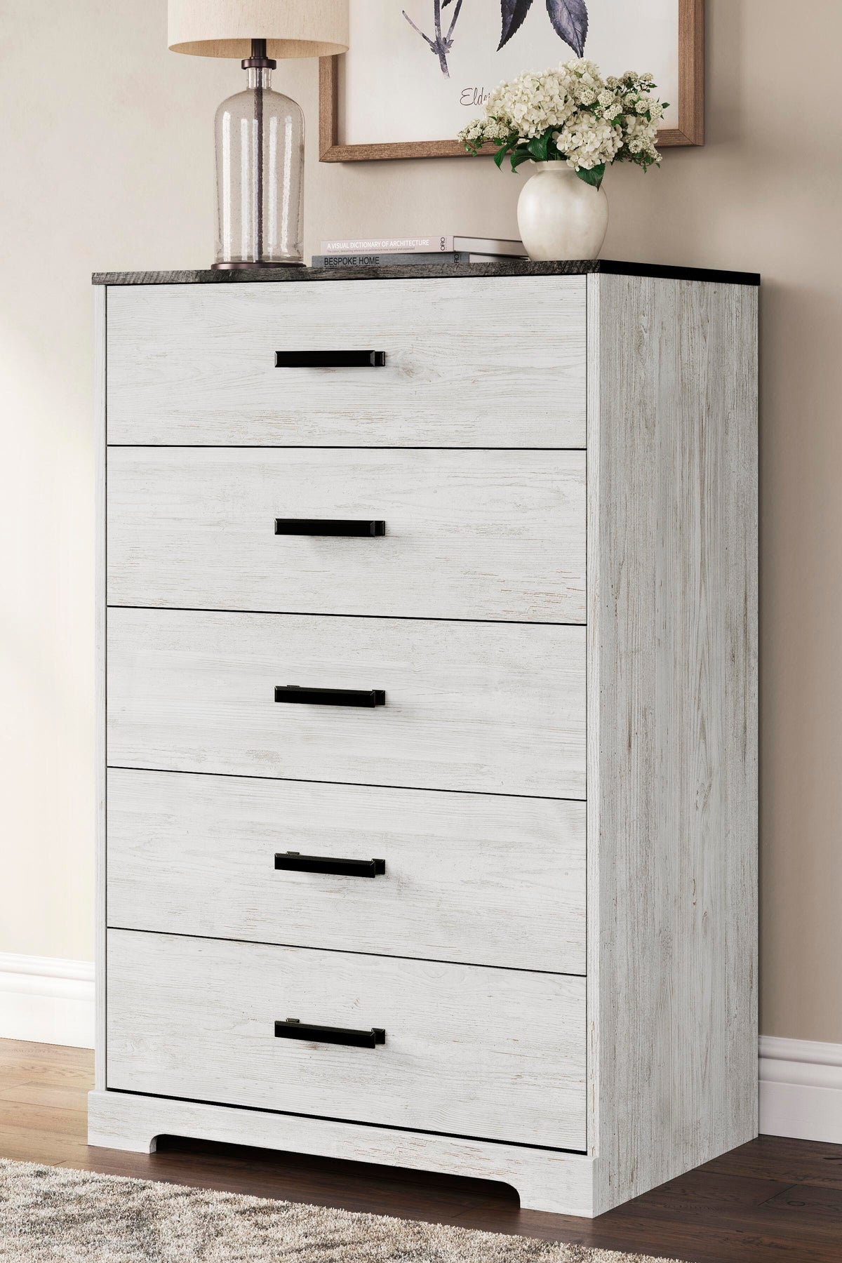 Shawburn Chest of Drawers - Whitewash/Charcoal Gray  (EB4121-SI) - Image 8