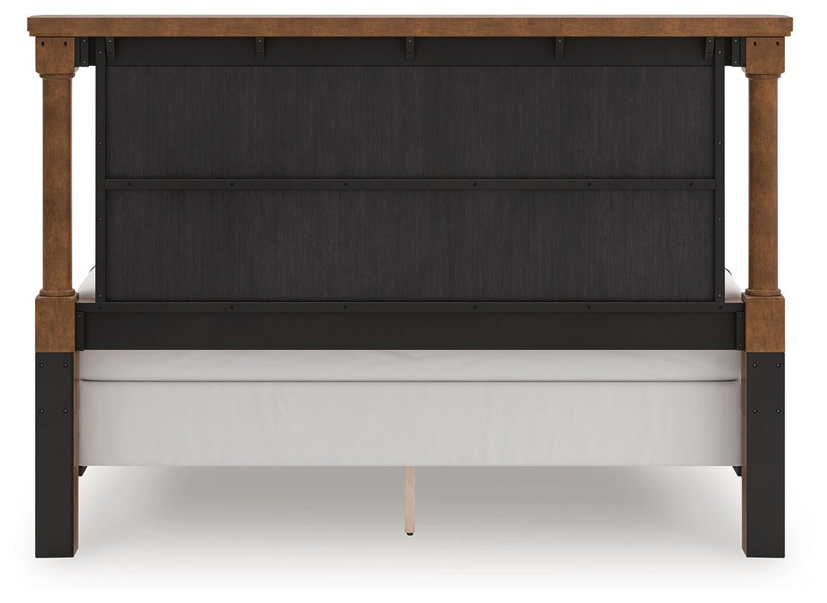 Rowlenstown King Poster Bed, Dresser and 2 Nightstands (PCB824-SI) - Image 10