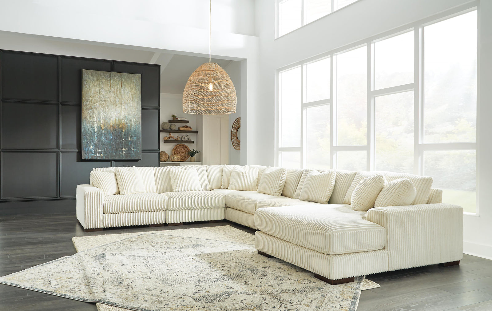 Lindyn 6-Piece Sectional with Chaise and Ottoman (21104-SI) - Image 23