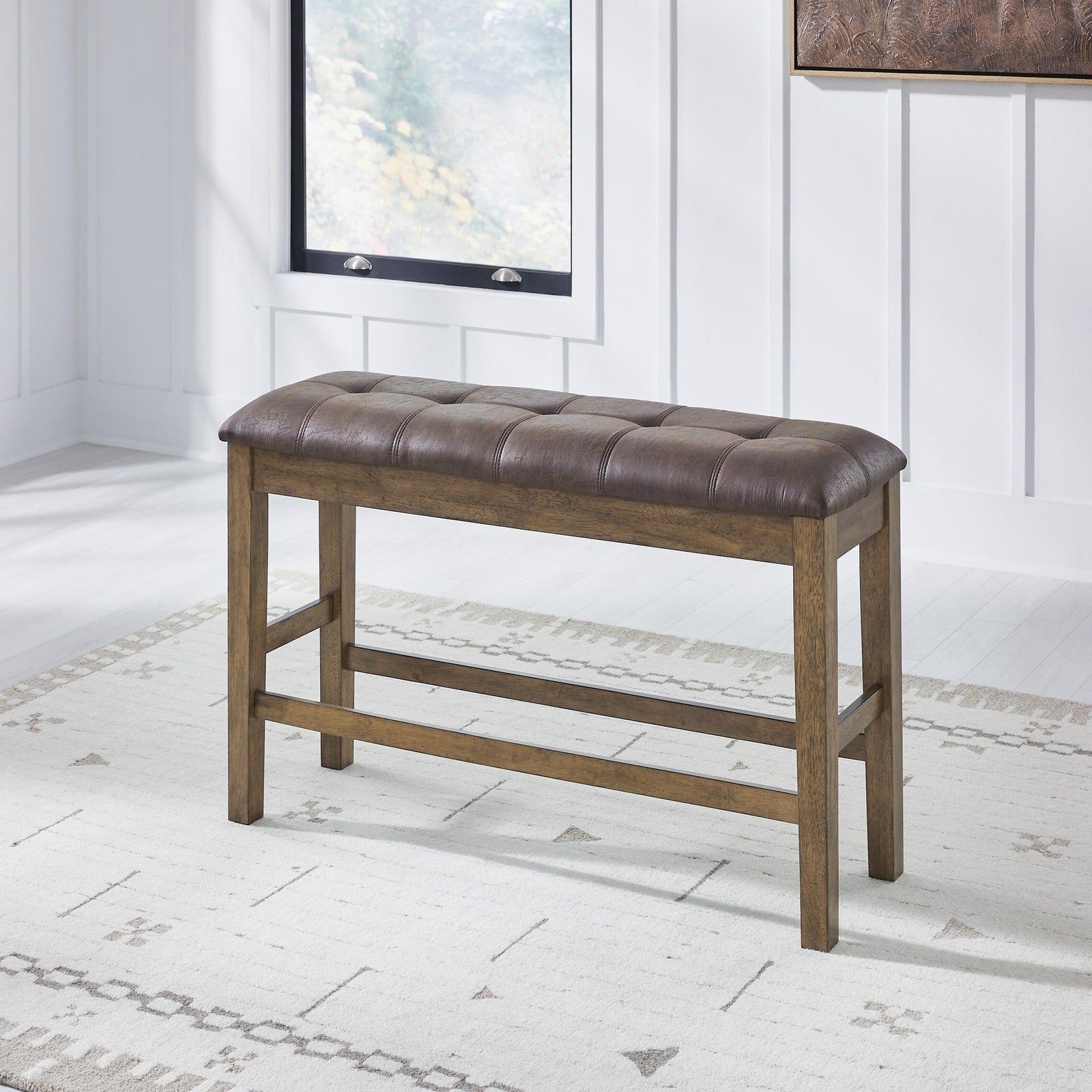 Urbinforte Counter Height Extension Dining Table, 4 Barstools and Bench (PCD592-SI) - Image 13