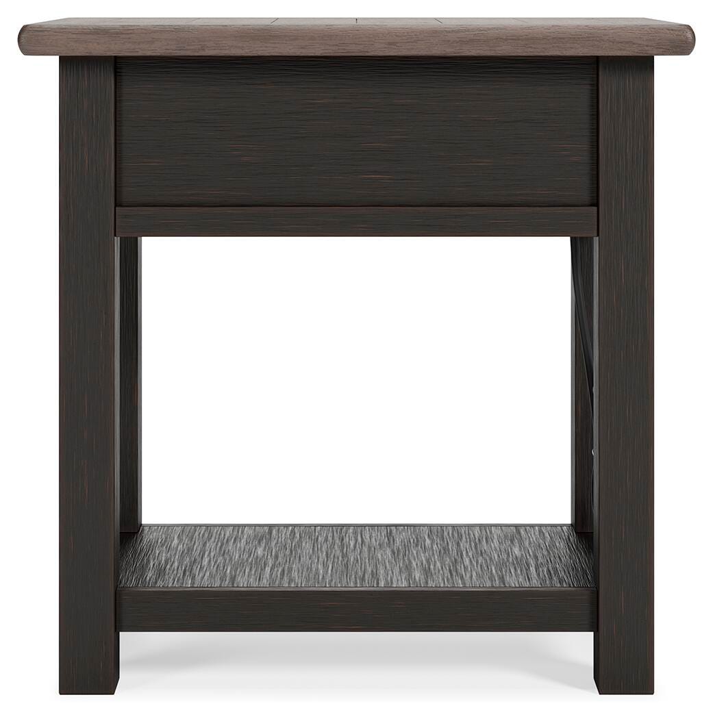 Tyler Creek Chairside End Table - Grayish Brown/Black  (T736-SI) - Image 8