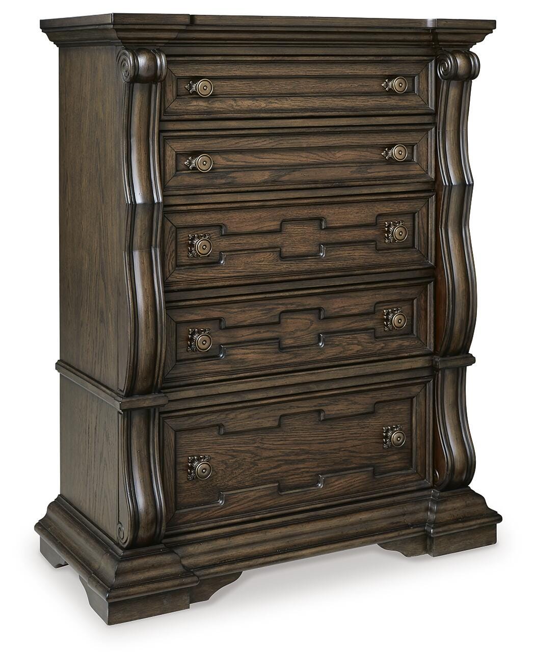 Maylee Panel Bed, Dresser, Mirror, Chest and Nightstand (B947-SI) - Image 5