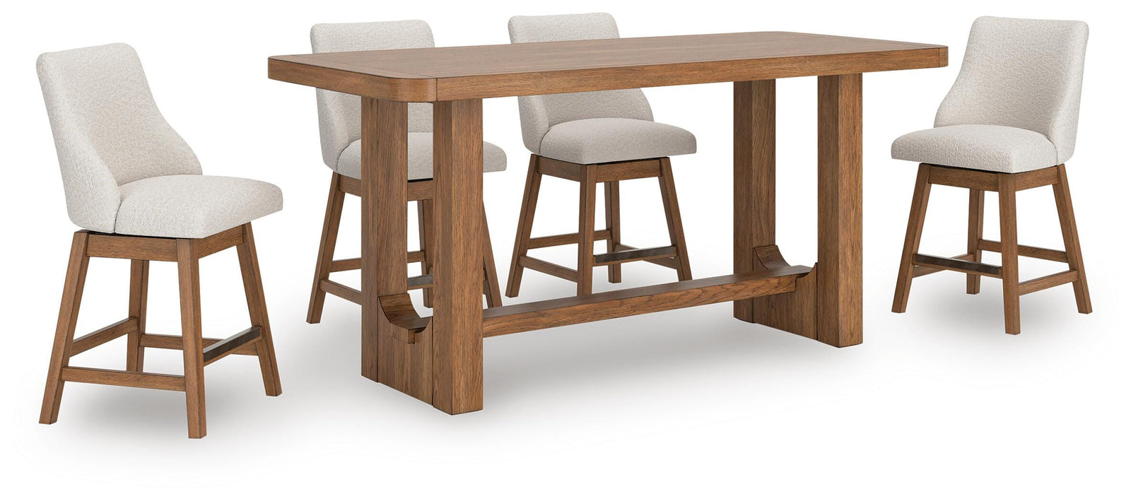 Cabalynn Counter Height Dining Table and 4 Barstools (D974-SI)