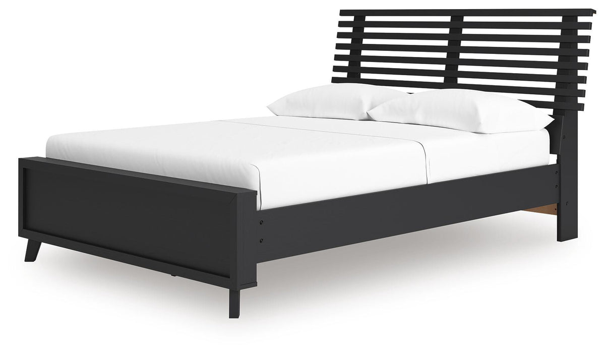 Danziar Slat Panel Bed (Youth) - Black  (B1013-SI) - Image 4