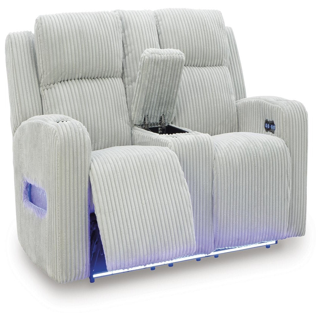 Carvara Power Reclining Sofa and Loveseat (PC64203-SI) - Image 11