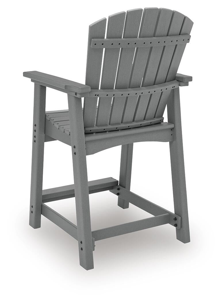 Sanctuary Beach Outdoor Counter Height Bar Stool (Set of 2) (PCP227-SI) - Image 9