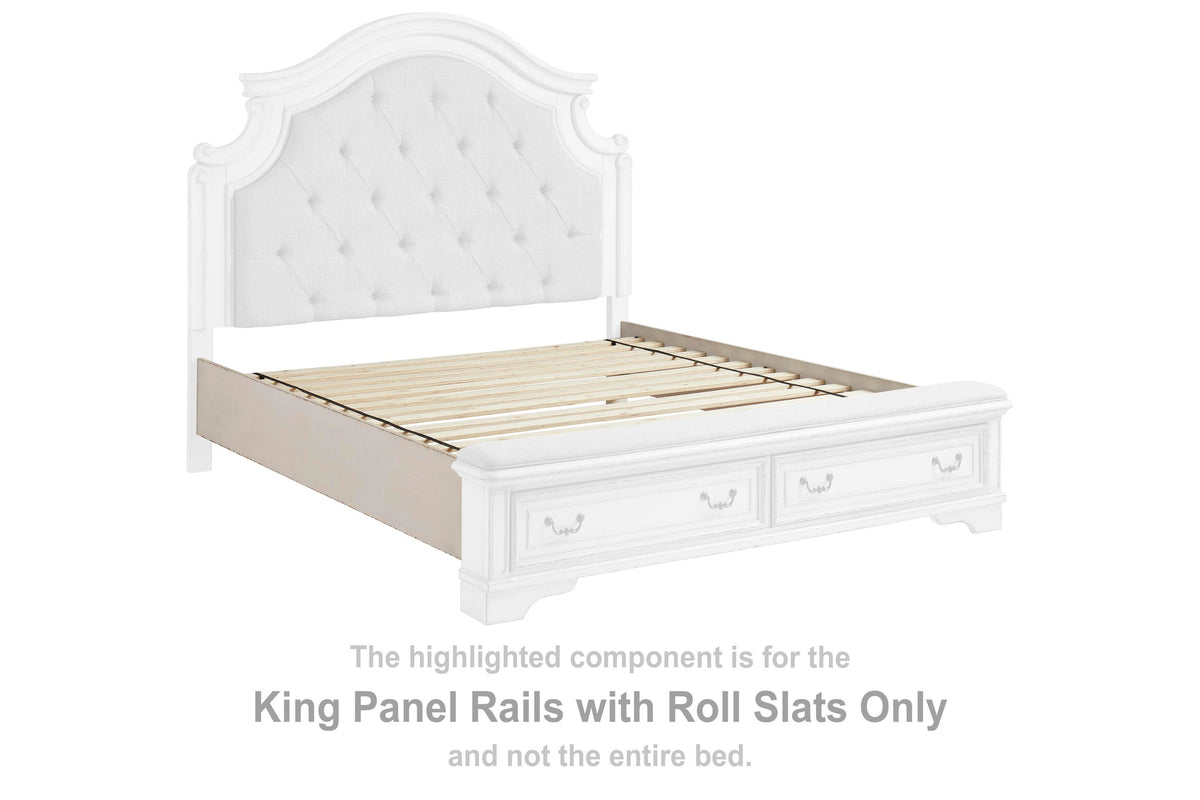 Realyn Panel Rails with Roll Slats - Chipped White  (B743-SI)