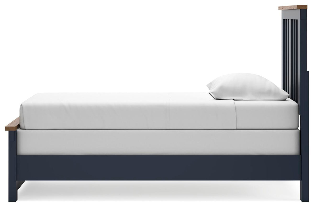 Landocken Panel Bed, Chest and Nightstand - Brown/Blue  (B414-SI) - Image 14