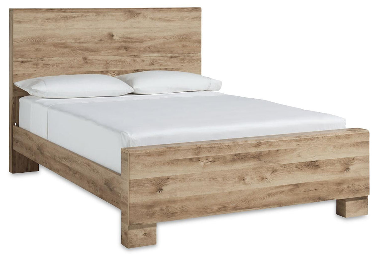 Hyanna Panel Bed, Dresser, Mirror and 2 Nightstands - Tan Brown  (B1050-SI) - Image 4