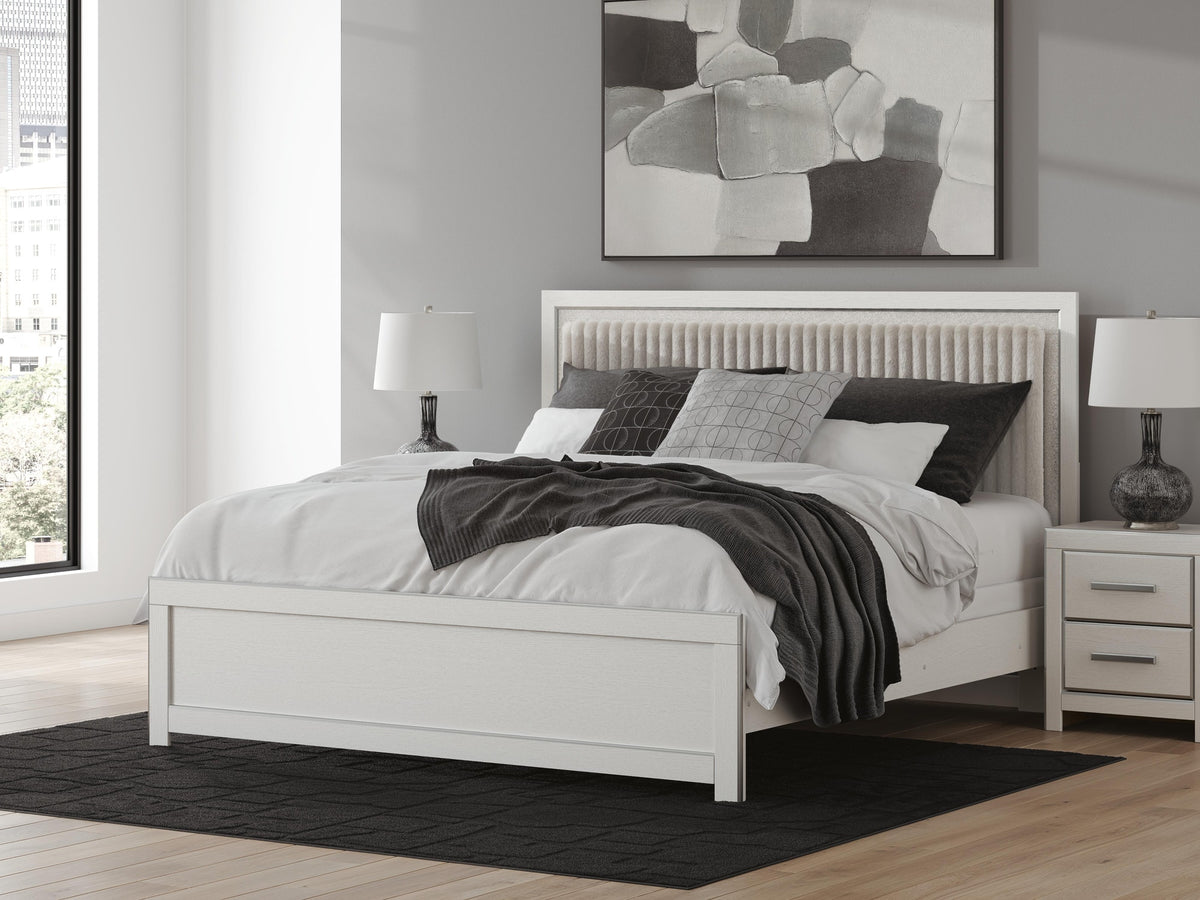Zuraleus King Upholstered Panel Bed (PCB3381-SI) - Image 8