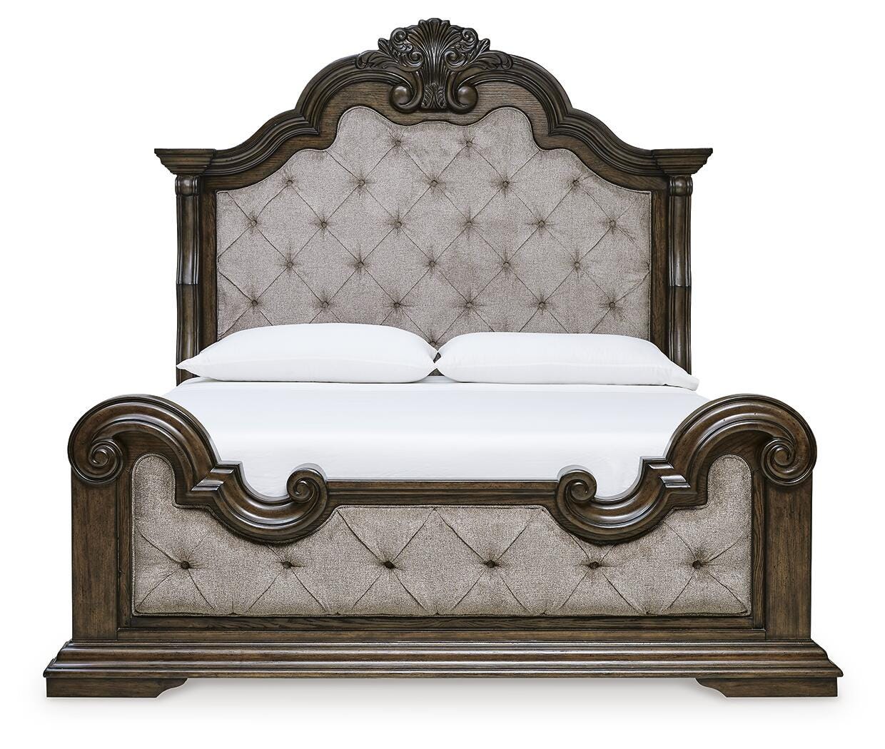Maylee Upholstered Panel Bed and Dresser (B947-SI) - Image 7