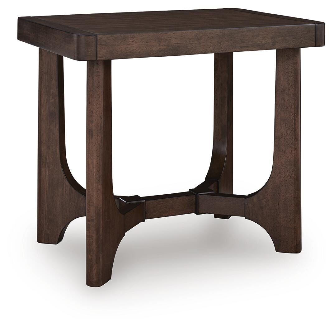 Korestone End Table - Dark Brown  (T438-SI)