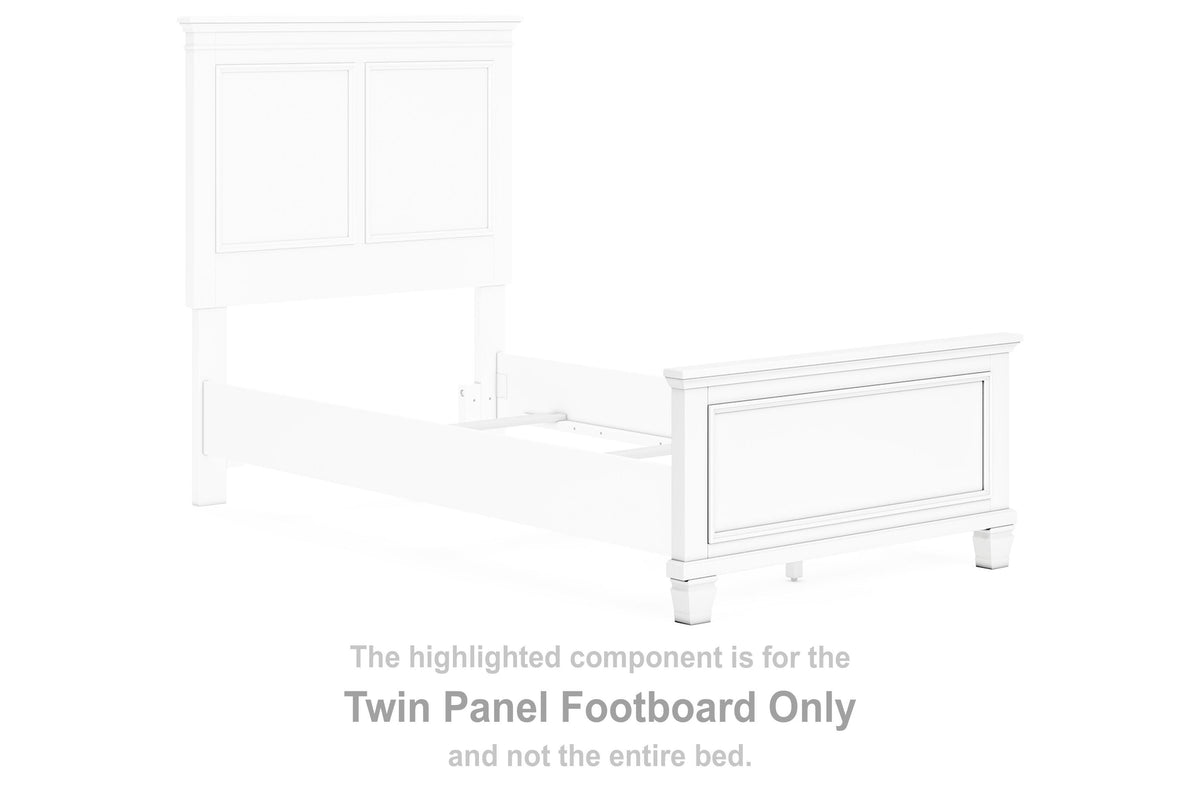 Fortman Panel Footboard (Youth) - White  (B680-SI)