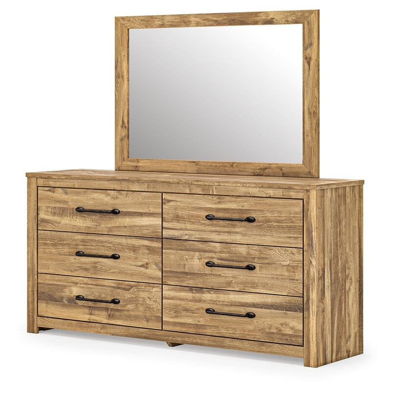 Maystonna Queen Crossbuck Panel Bed, Dresser, Mirror and Nightstand (PCB1580-SI) - Image 8