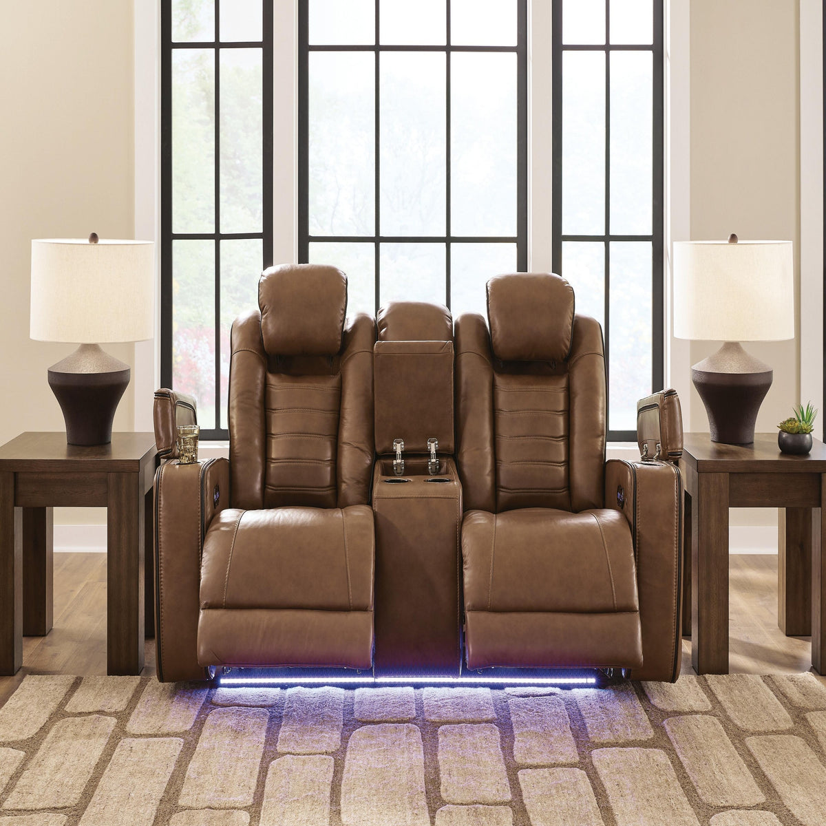 Gruaro Power Reclining Loveseat with Console (PCU14200-SI) - Image 7
