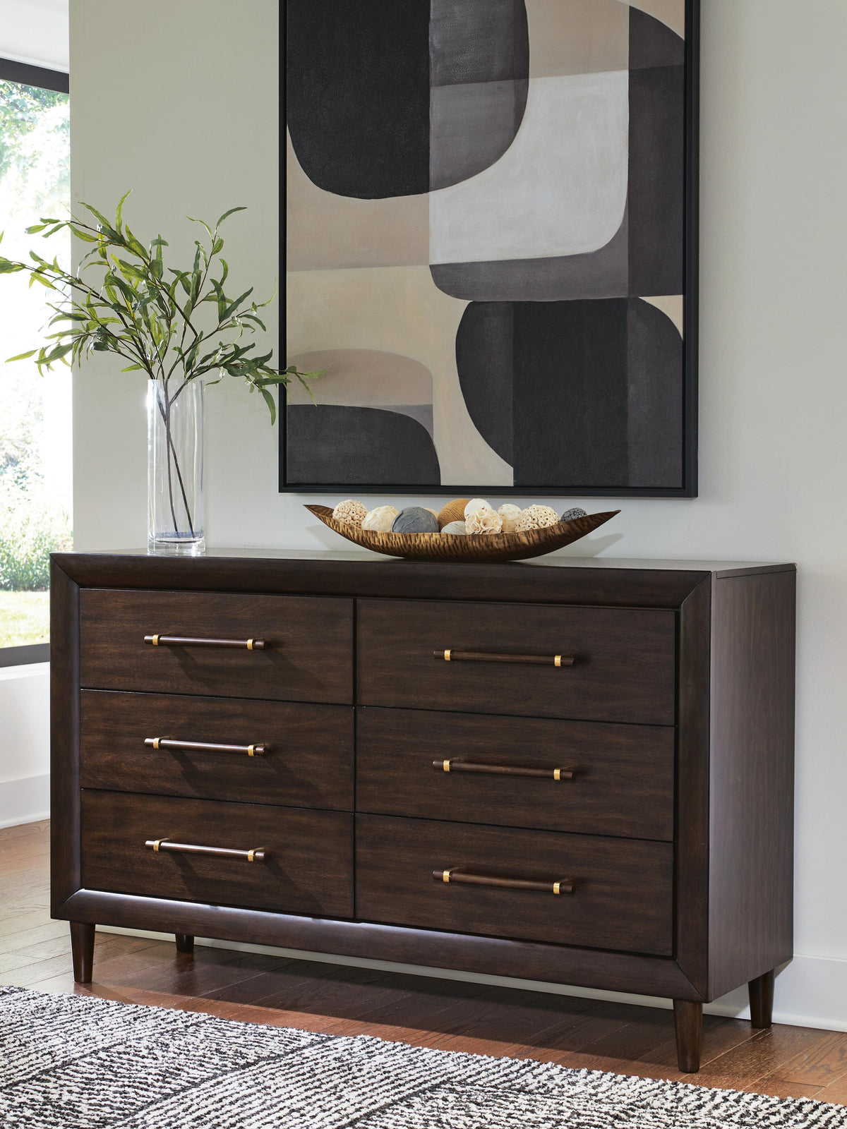 Dantenton Dresser - Merlot  (B611-SI) - Image 2