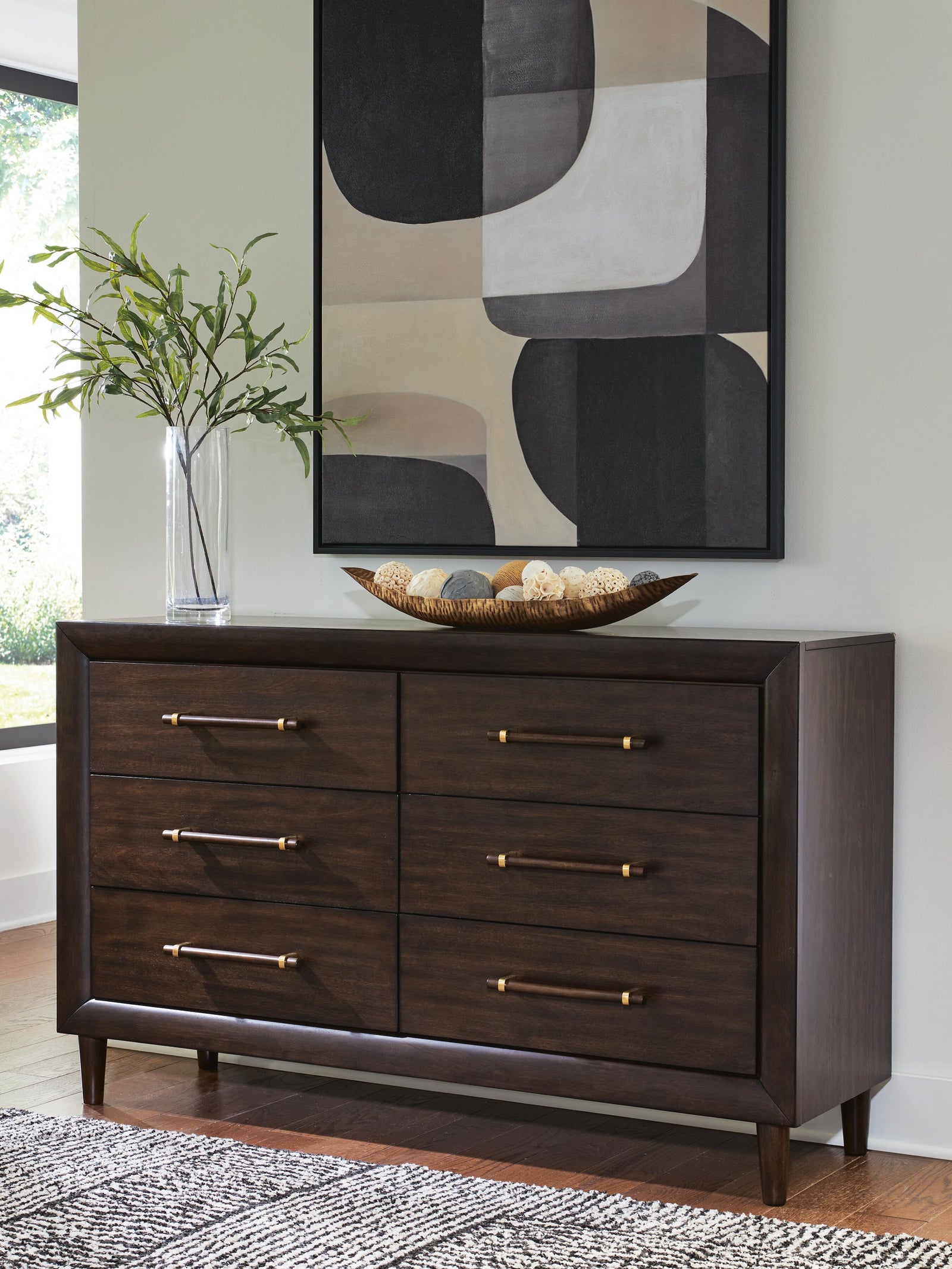 Dantenton Dresser - Merlot  (B611-SI) - Image 2
