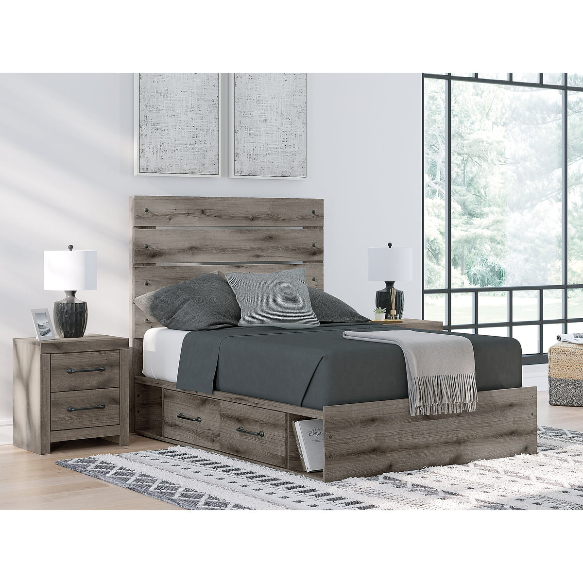 Graystorm Full Panel Storage Bed (PCB2405-SI) - Image 9