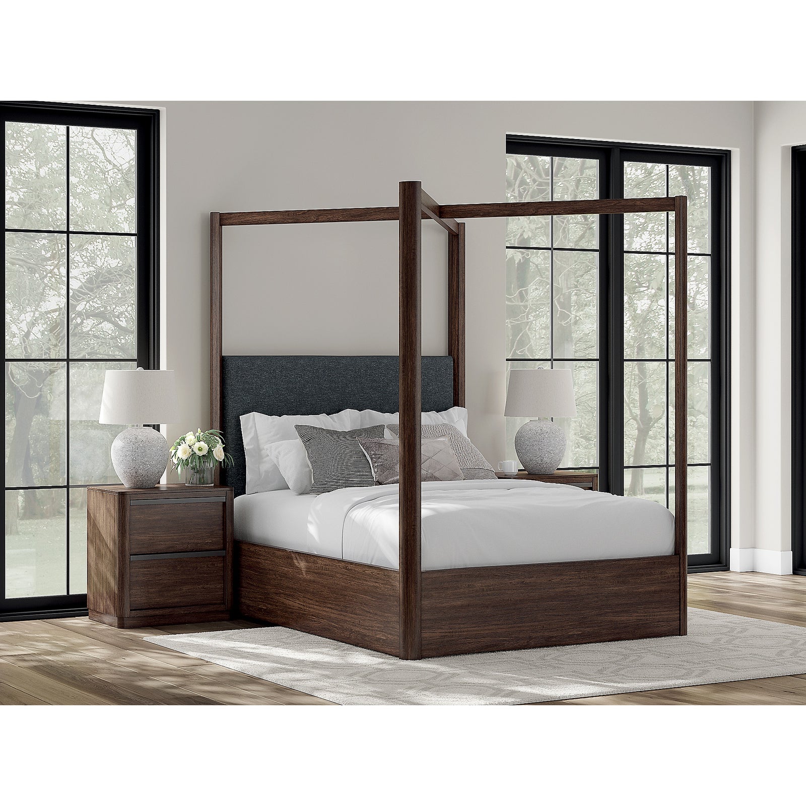 Dilenno Queen Canopy Bed (PCB857-SI) - Image 5