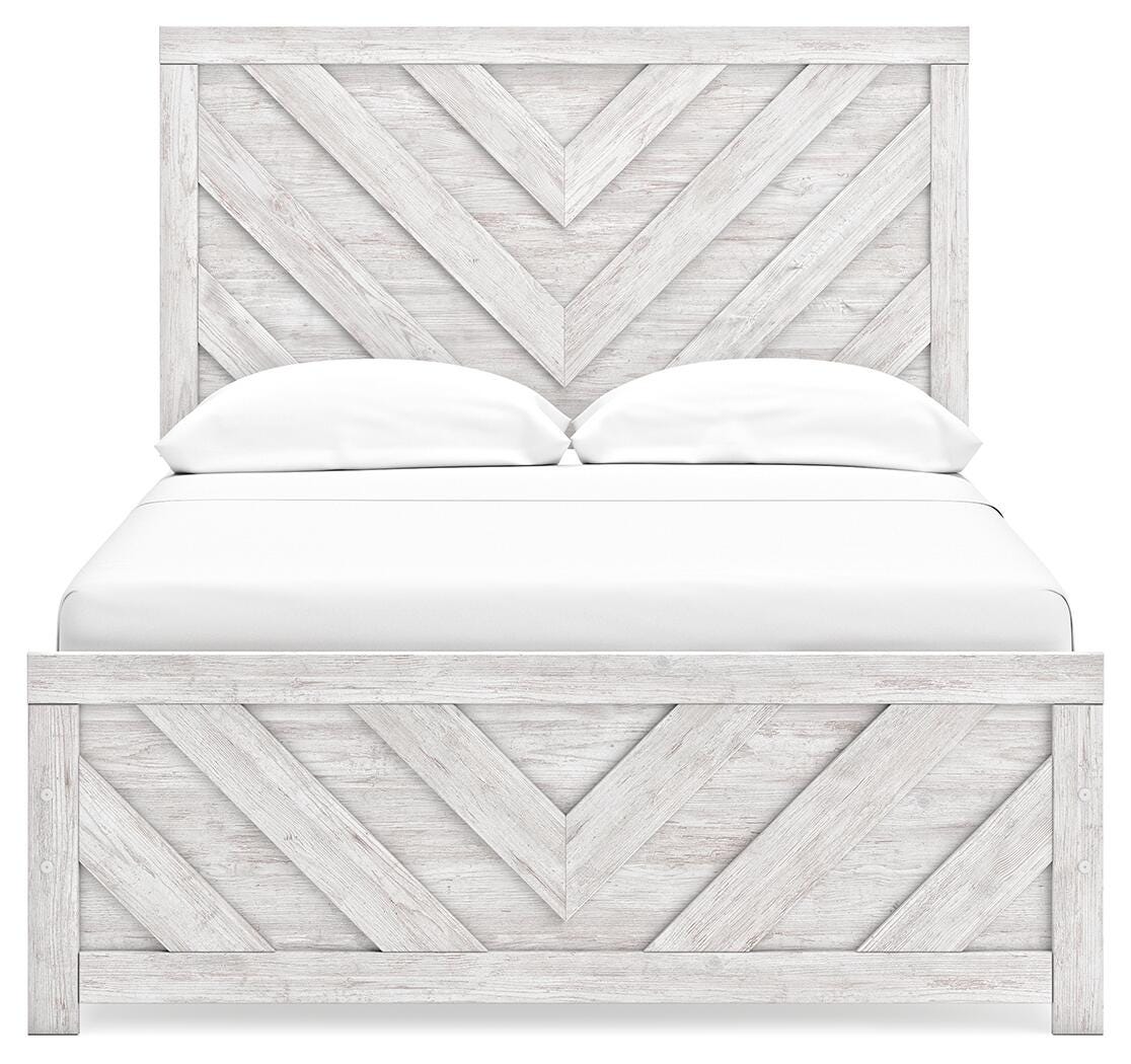 Cayboni Panel Bed, Dresser and Mirror - Whitewash  (B3788-SI) - Image 11