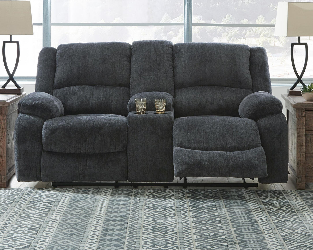 Draycoll Reclining Loveseat with Console (76504-SI) - Image 2