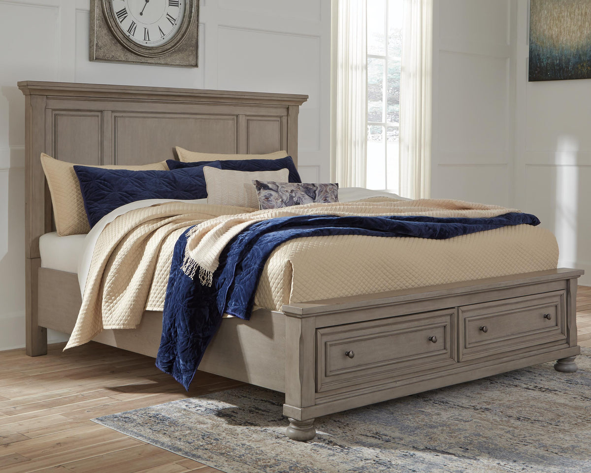 Lettner Panel Storage Bed - Light Gray  (B733-SI) - Image 2