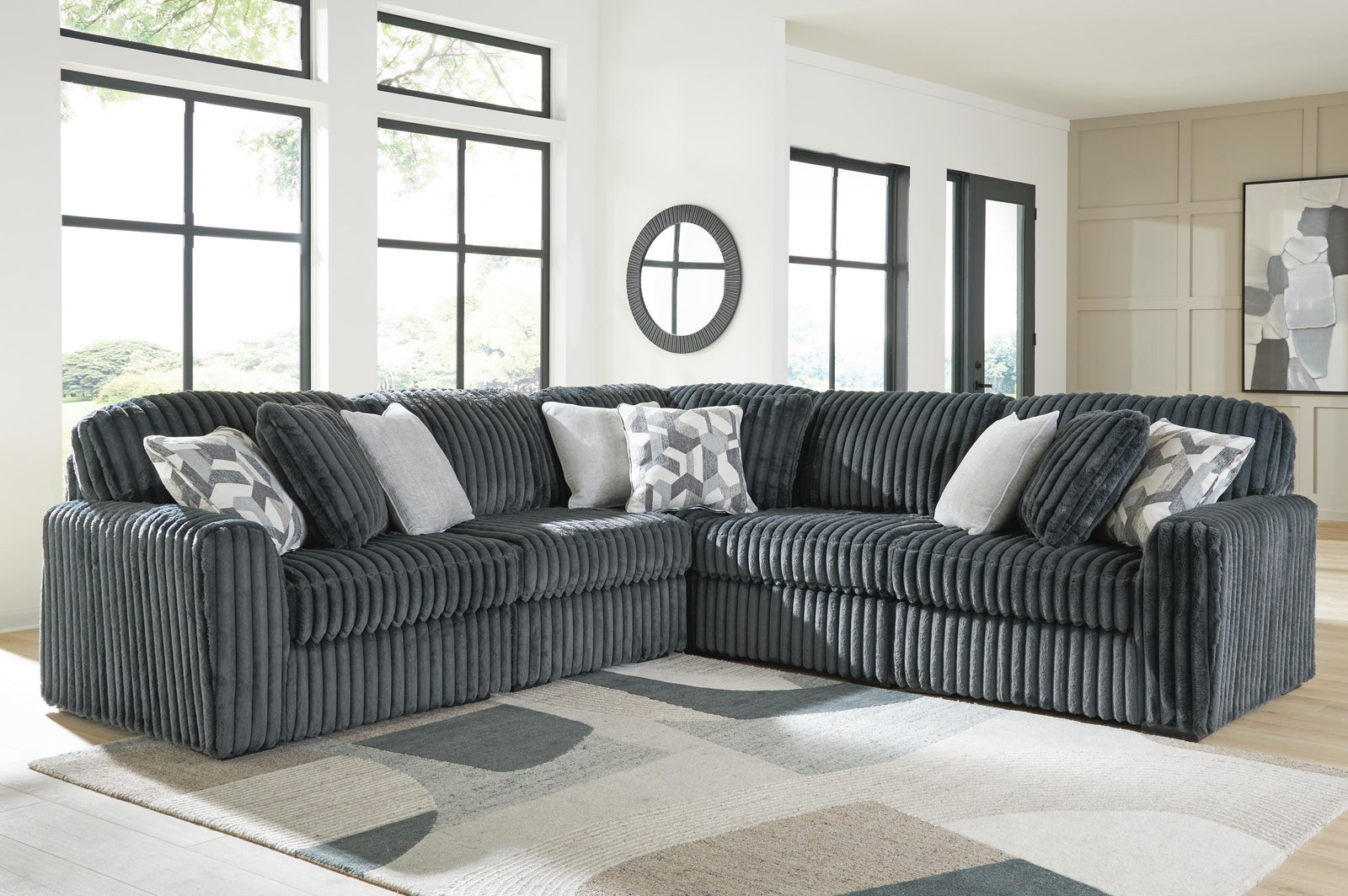 Midnight-Madness 5-Piece Sectional (98105-SI) - Image 2
