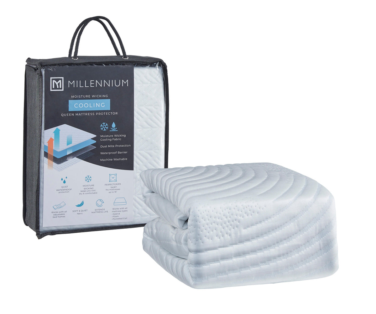 Extra Cooling Protector Queen Mattress Protector (Set of 4) (M31003-SI)