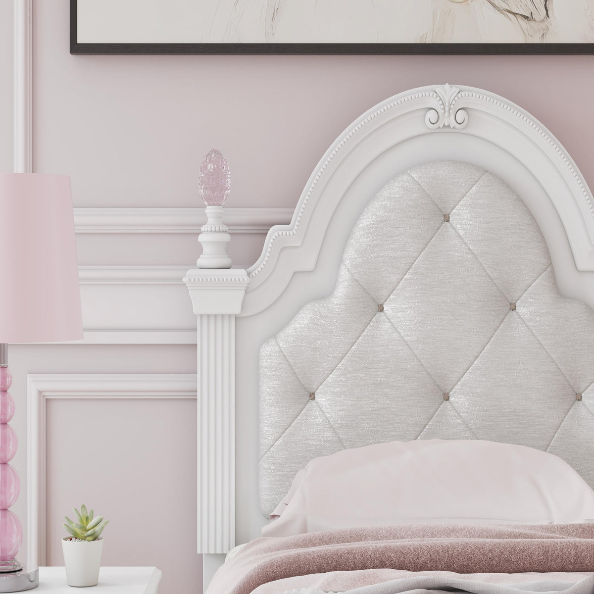 Kozlani Twin Upholstered Panel Bed (PCB1819-SI) - Image 9