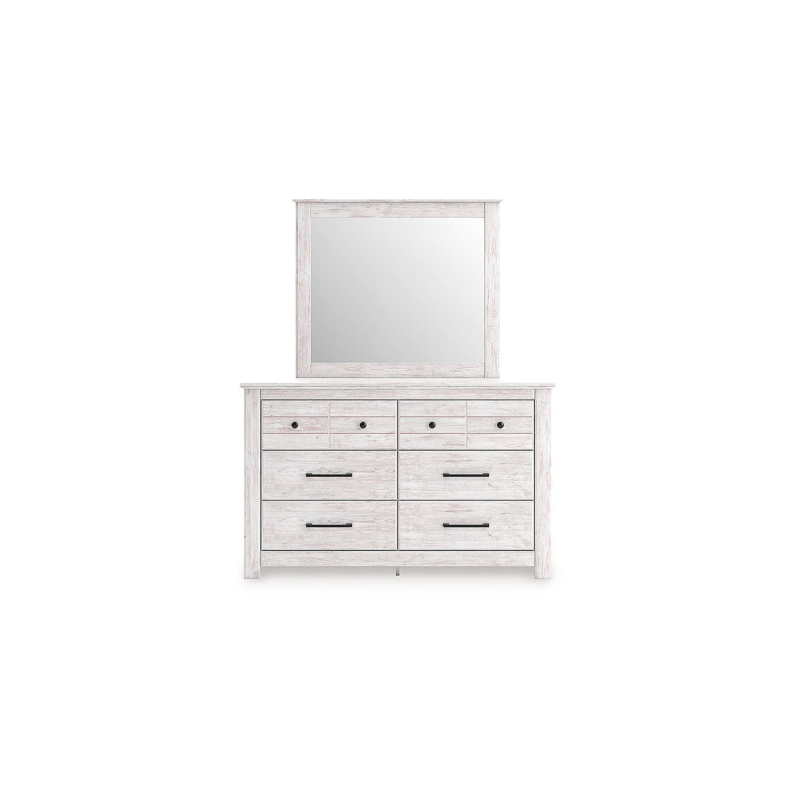 Makidern Queen Panel Bed with Storage, Dresser and Mirror (PCB1171-SI) - Image 2