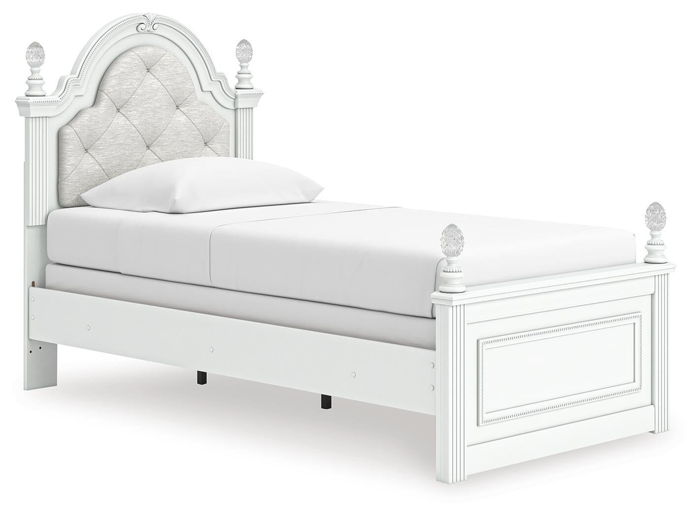 Kozlani Twin Upholstered Panel Bed, Dresser and Mirror (PCB1819-SI) - Image 3