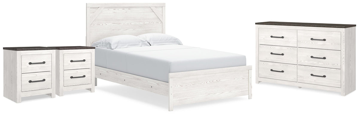 Gerridan Panel Bed, Dresser and 2 Nightstands (B1190-SI)