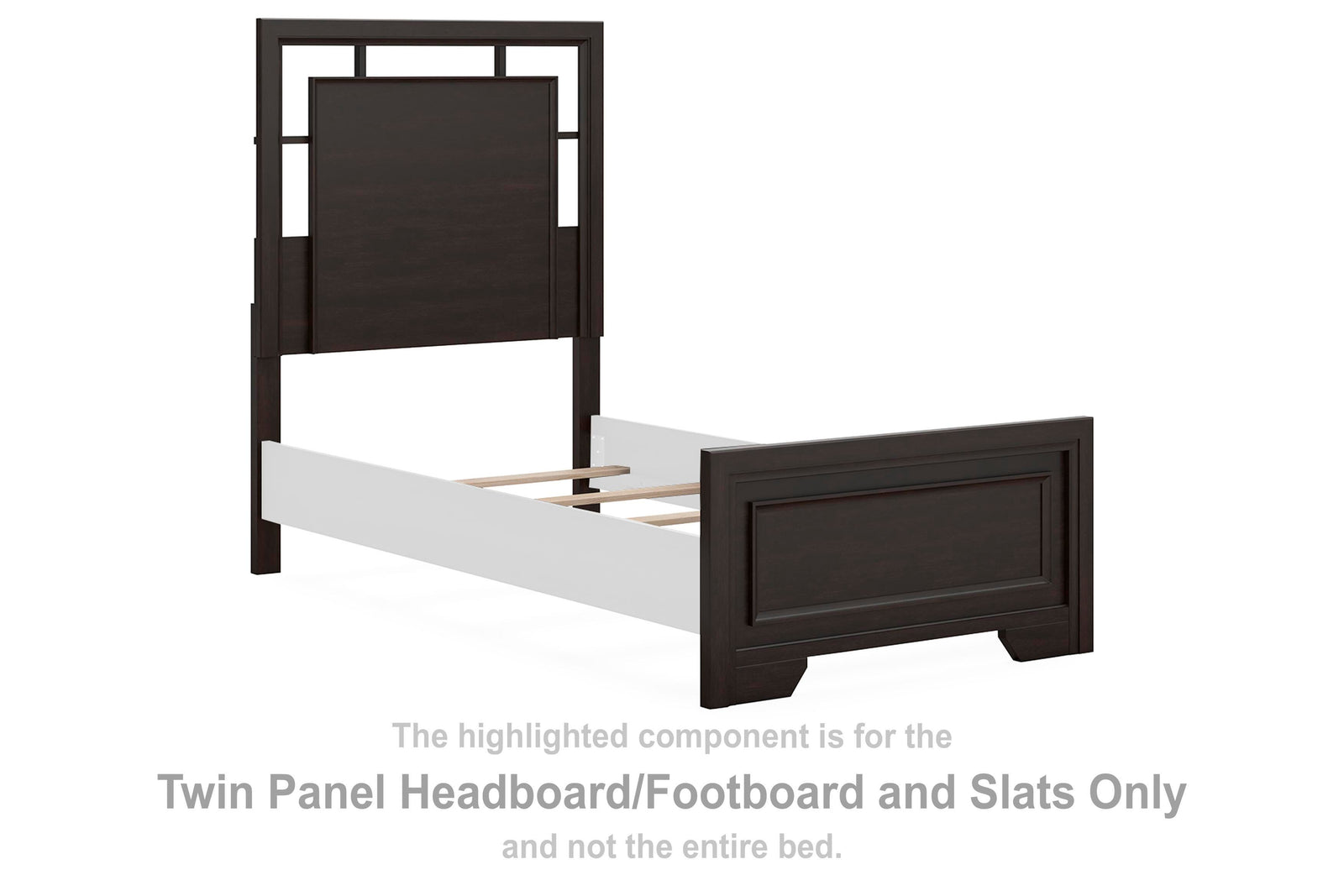 Covetown Panel Headboard/Footboard and Slats - Dark Brown  (B441-SI) - Image 2