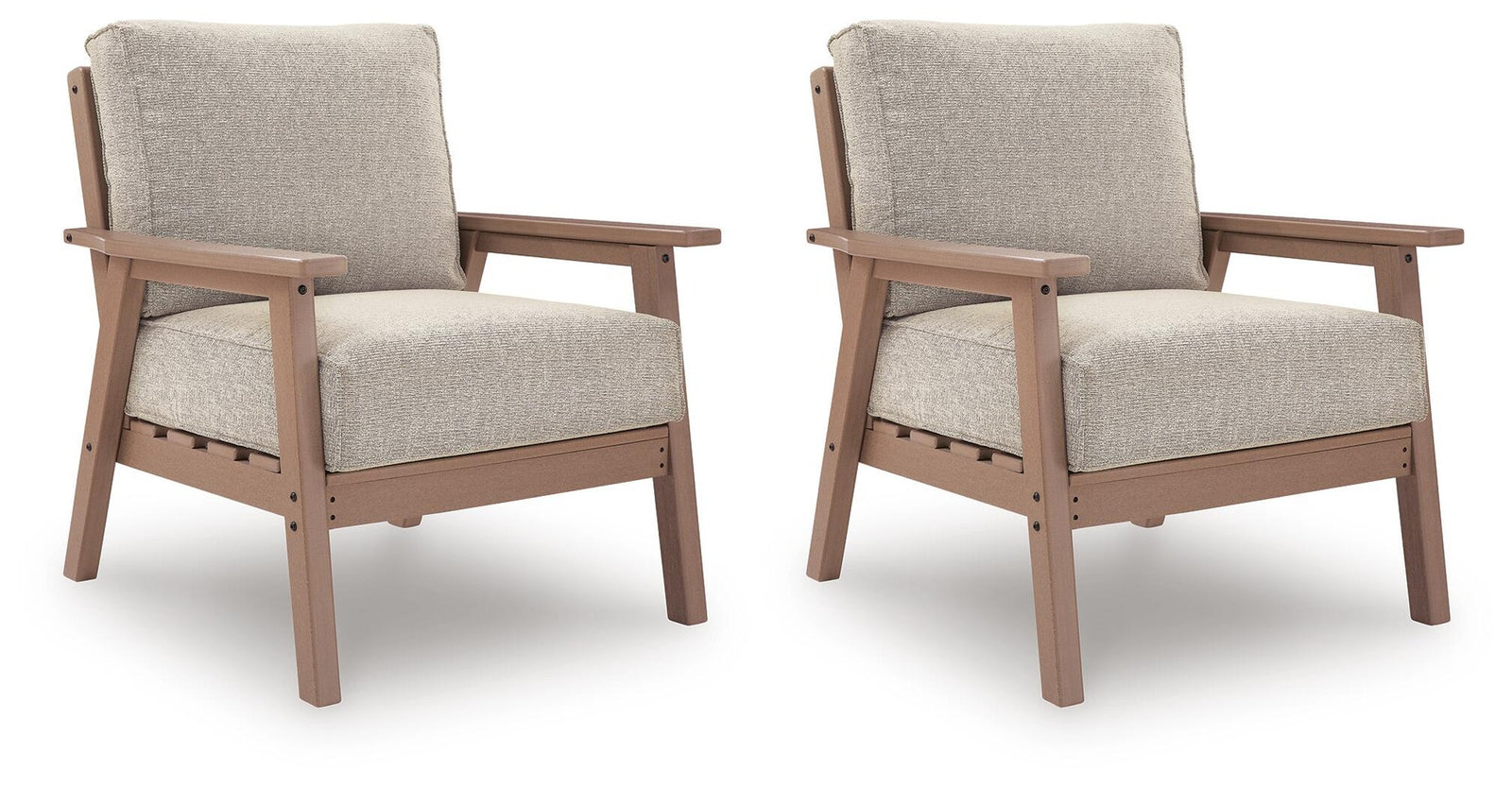 Grover Beach Outdoor Lounge Chair with Cushion (Set of 2) (PCP422-SI) - Image 5