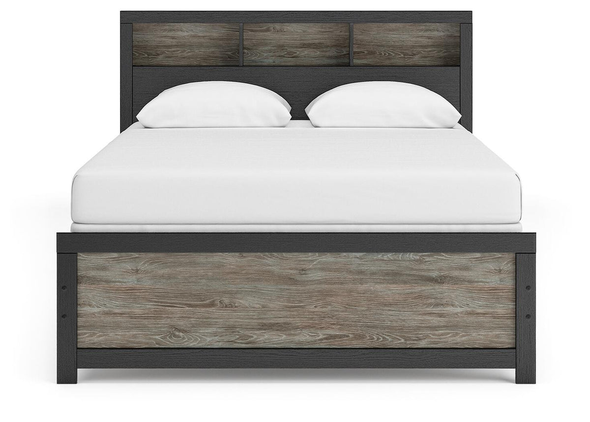 Broachmyn Queen Bookcase Bed, Chest and Nightstand (PCB1118-SI) - Image 9
