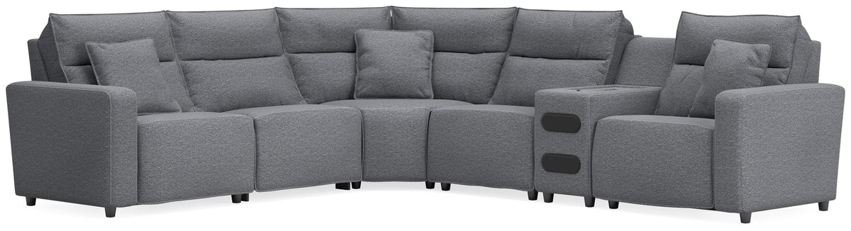 Modmax II 6-Piece Reclining Sectional with Audio Console (65906-SI)