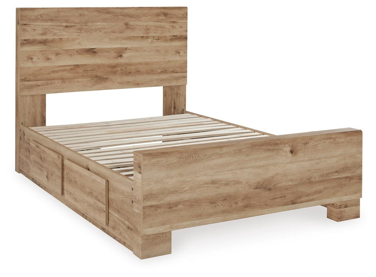 Hyanna Panel Bed with 2 Side Storage (Youth) - Tan Brown  (B1050-SI) - Image 2