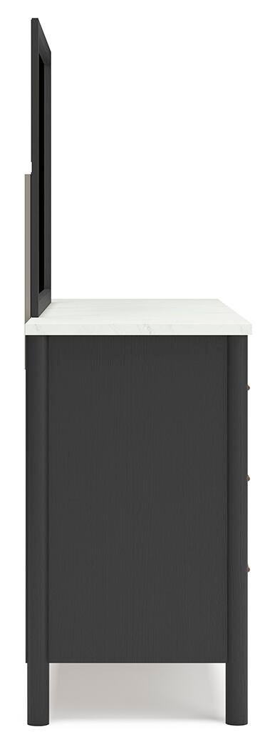 Cadmori Dresser and Mirror - Black/White  (B2616-SI) - Image 7