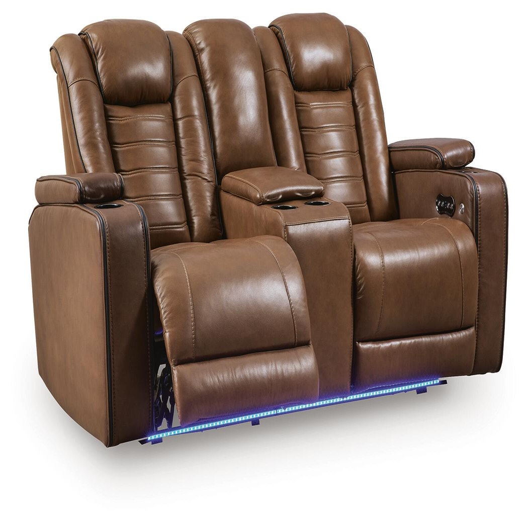 Gruaro Power Reclining Loveseat with Console (PCU14200-SI) - Image 4