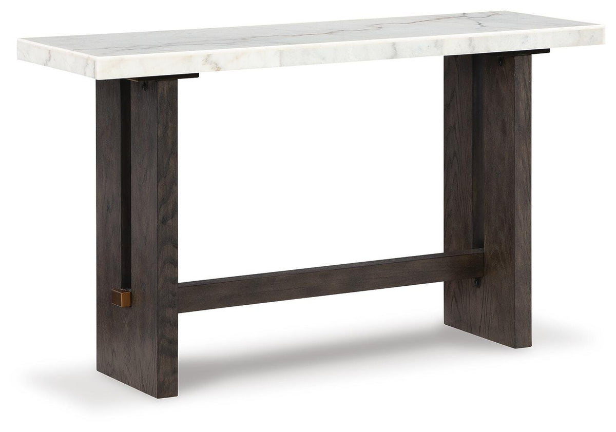 Burkhaus Sofa Table - White/Dark Brown  (T779-SI)