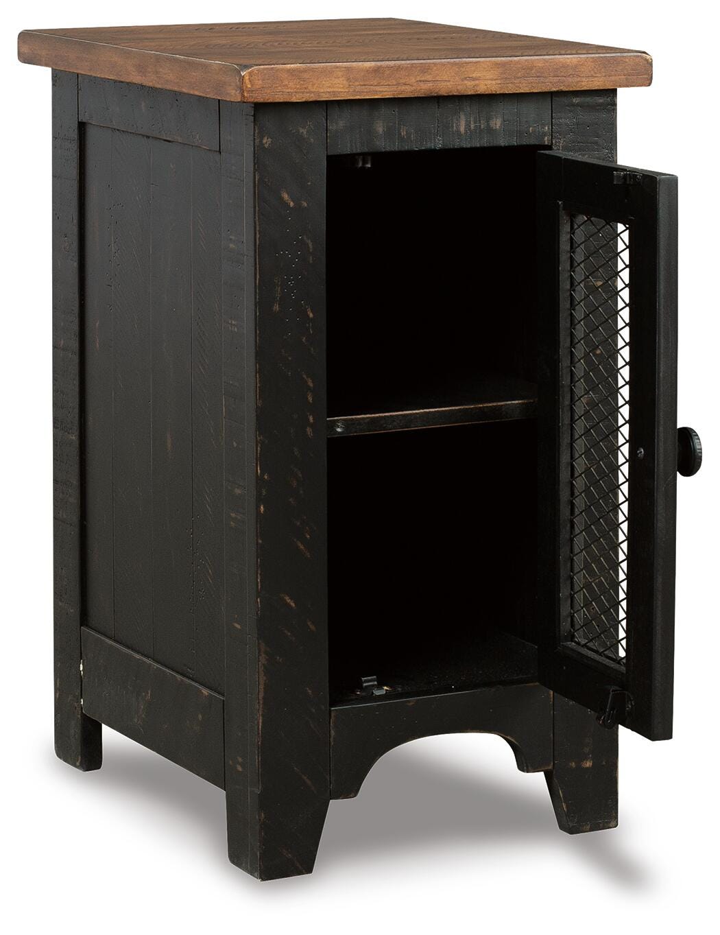 Valebeck Chairside End Table - Black/Brown  (T468-SI) - Image 3