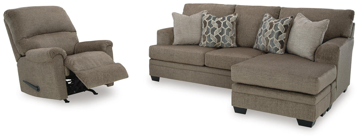 Stonemeade Sofa Chaise and Recliner (59505-SI) - Image 2