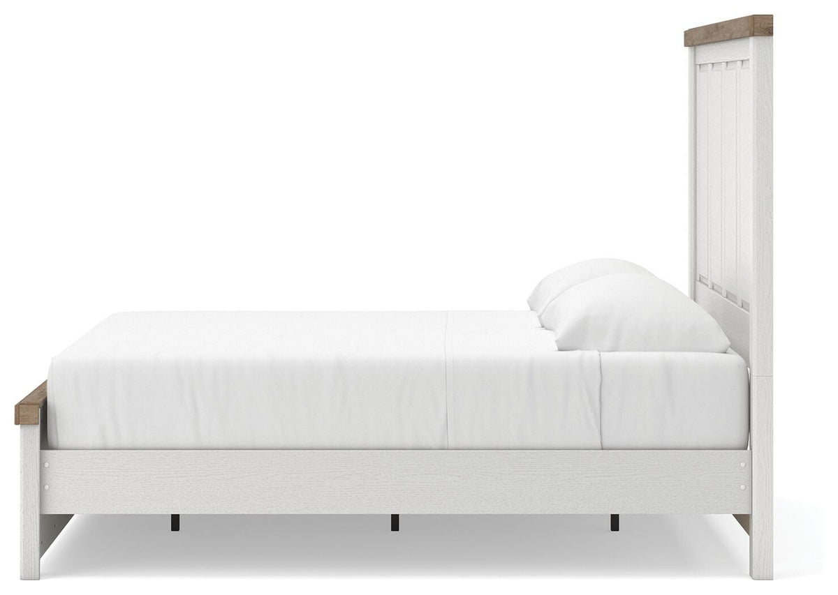 Savonport Panel Bed with Storage - White/Brown  (B4615-SI) - Image 7