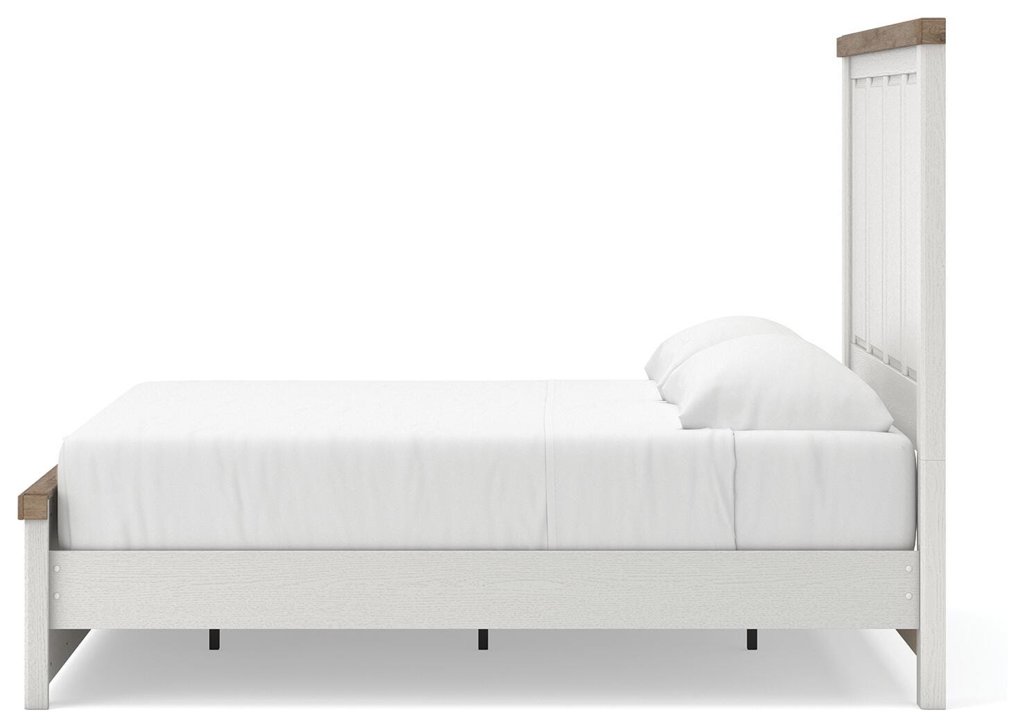 Savonport Panel Bed with Storage - White/Brown  (B4615-SI) - Image 7