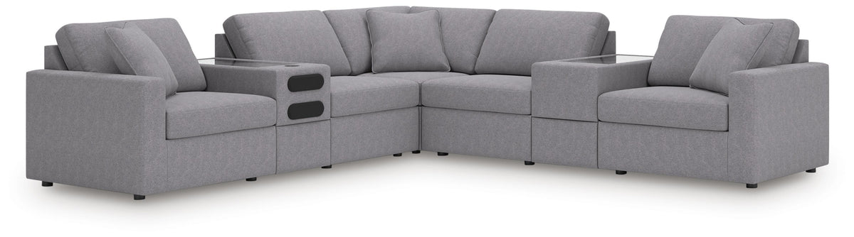 Modmax 7-Piece Balanced Sectional with Audio and Storage Consoles (92104-SI)
