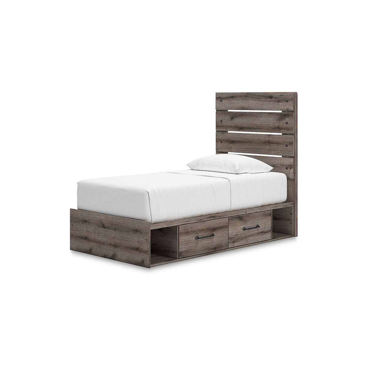 Graystorm Twin Panel Bed with Storage (PCB2405-SI) - Image 4